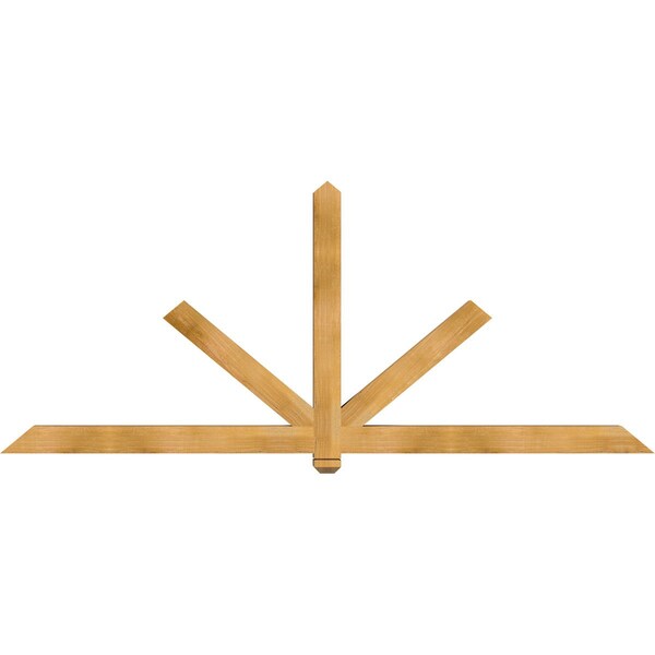 Ekena Millwork Kennewick Rough Sawn Timber Gable Bracket, Western Red Cedar, 96"W x 40"H x 4"D x 4"F, 10/12 Pitch GBW096X40X0404KEN00RWR - main